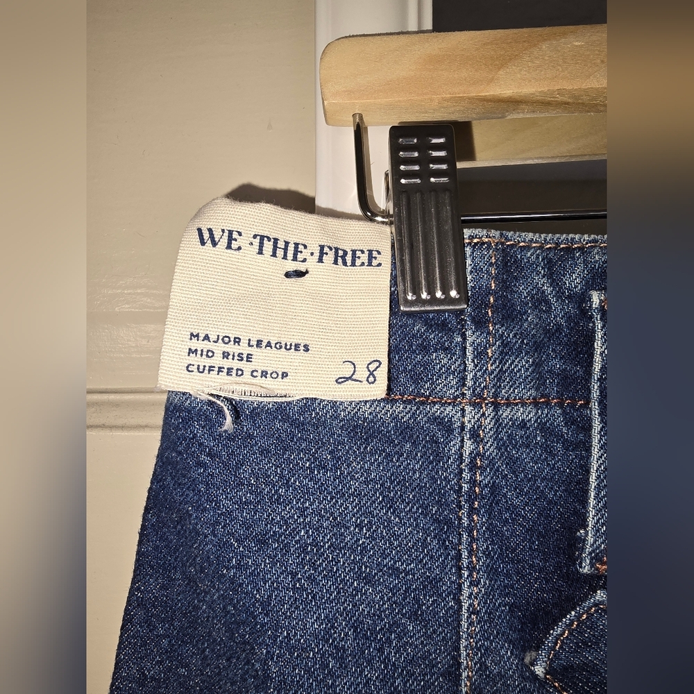 NEW Free People Major Leagues Mid Rise Cuffed Jeans - Picture 6 of 15